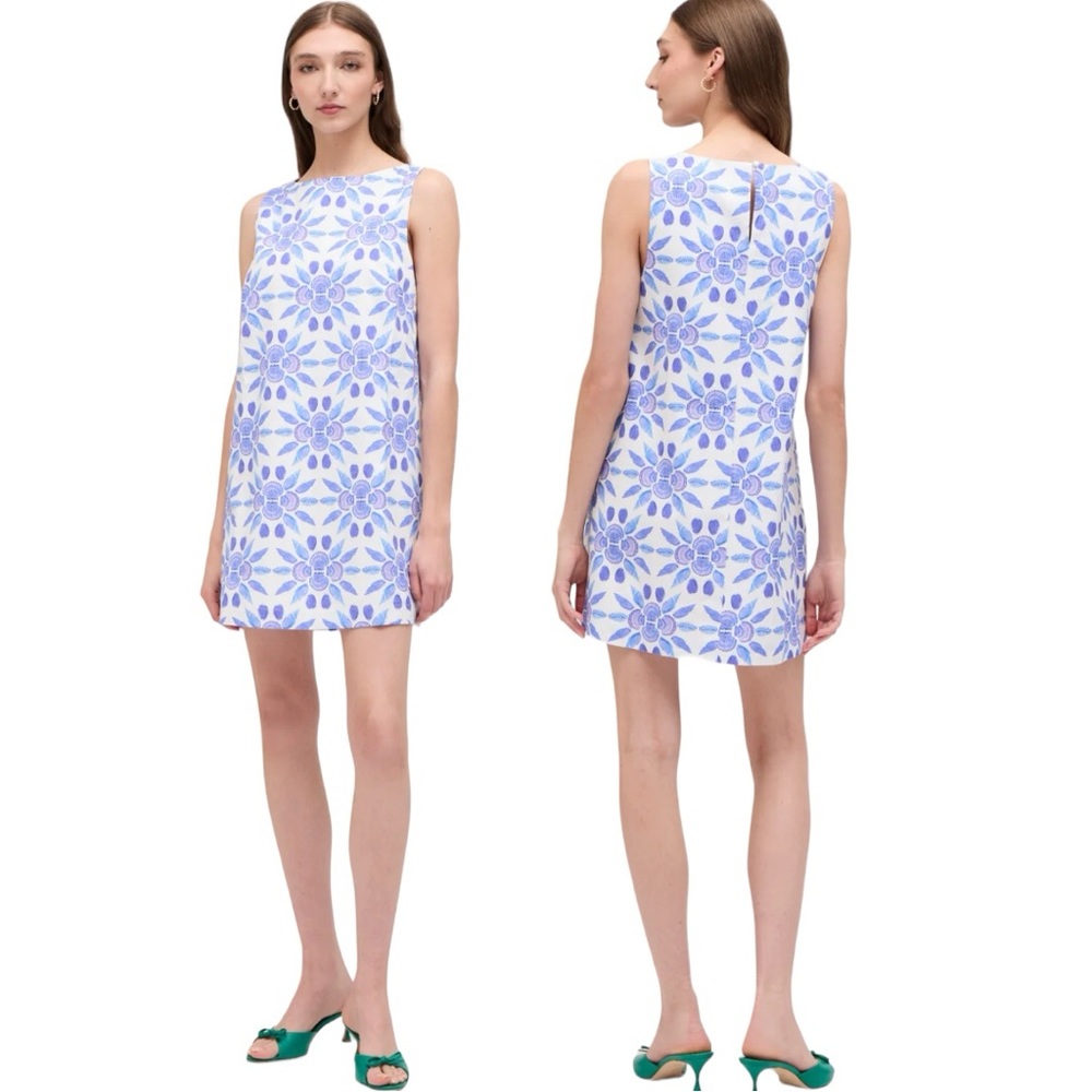 Hill House Charlie Dress in Blue Mosaic - Size Medium